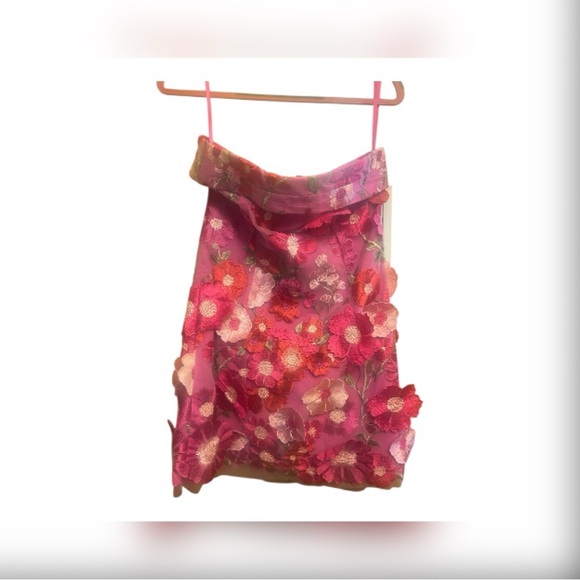 Altar'd State Pink Floral Strapless Dress - Picture 3 of 5